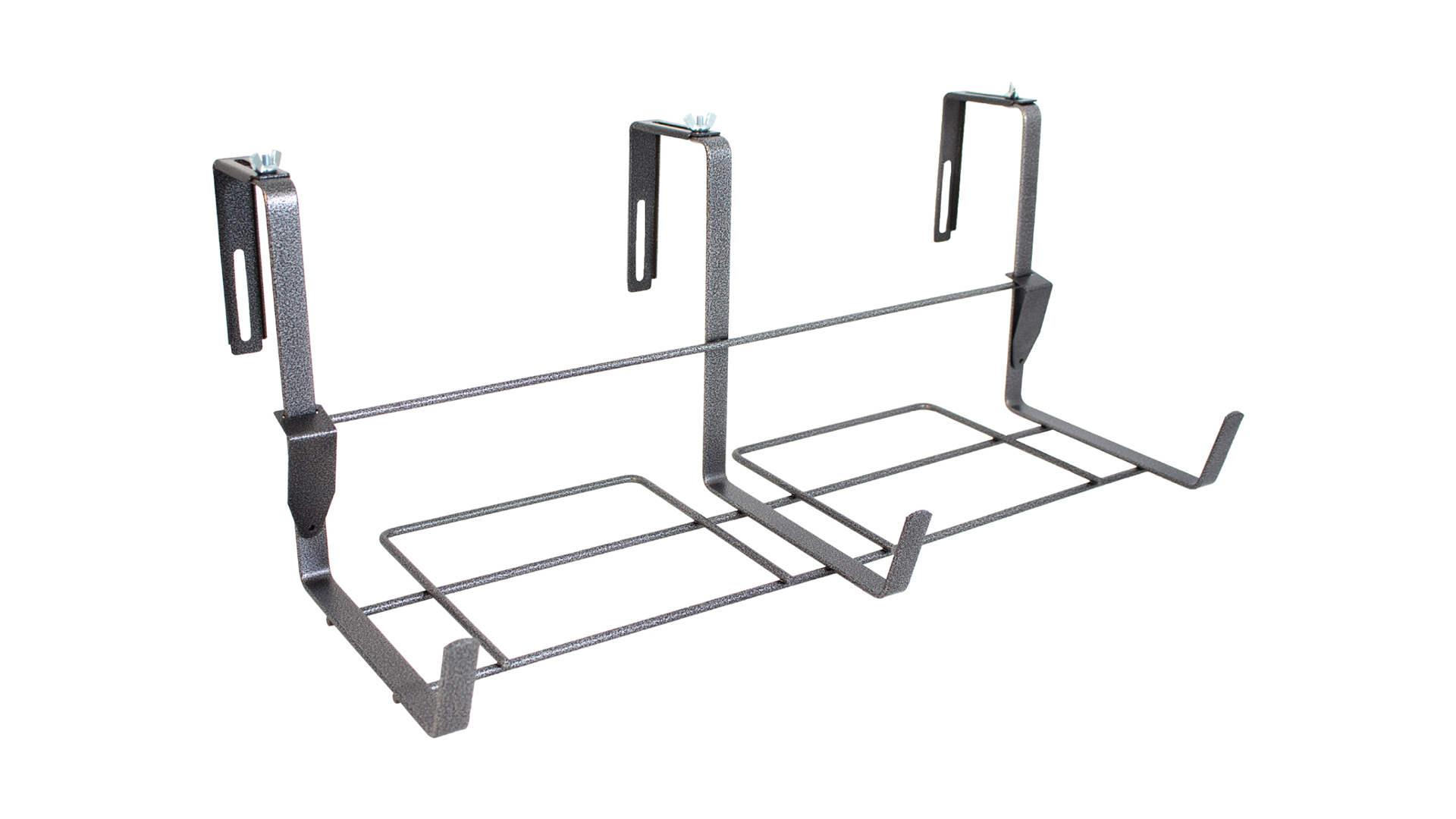 Balcony Plant Box Bracket Adjustable Flat Iron Large with Safety Lock and Adjustable Brackets
